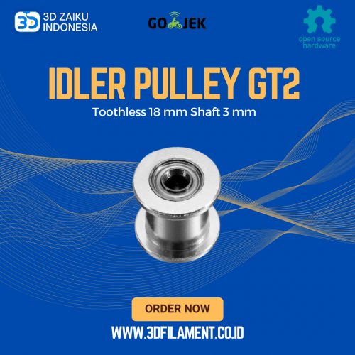 Reprap 3D Printer Idler Pulley GT2 Toothless 18 mm Shaft 3 mm